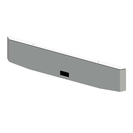 18" Kenworth W900B, W900L tapered mitered end chrome plated blind mount bumper with step hole for semi trucks