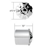 Rubicon Rear Axle Chrome Cover Kit with 33mm Thread-On Nut Covers