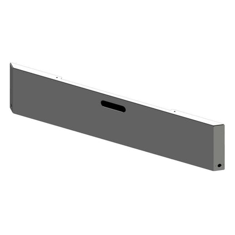 18" Freightliner Classic 1994-2003 mitered blind mount chrome bumper with watermelon cutouts and tow holes