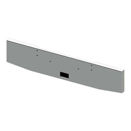 18" Kenworth W900B, W900L tapered boxed end chrome plated bumper with step hole for semi trucks