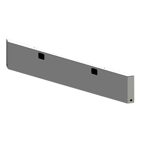 18" Mitered end blind mount chrome bumper with tow and watermelon holes for 2004 - 2007 Freightliner Classic