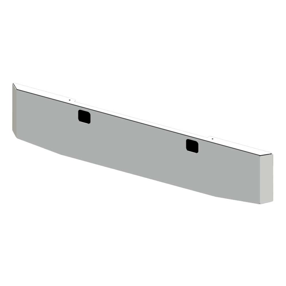 18" Tapered Mitered End Blind Mount Chrome Bumper with Tow Holes for Freightliner Classic 2004-2007