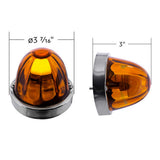 3" Watermelon Glass Dual Function Flush Mount Kit with LED Bulb