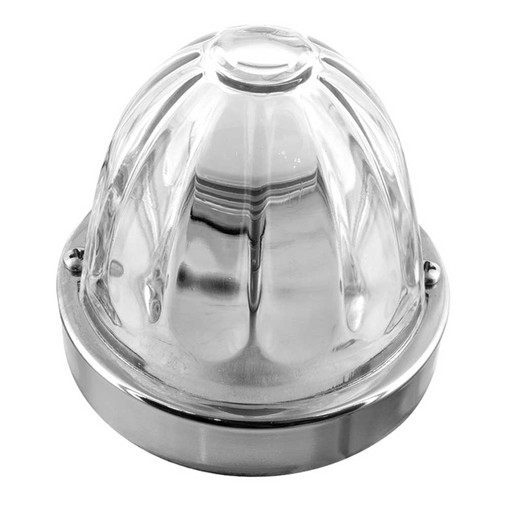 3" Watermelon Glass Dual Function Flush Mount Kit with LED Bulb