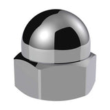 11/16" x 7/8" Chrome Die-Cast Acorn Nut Covers - 50 PK