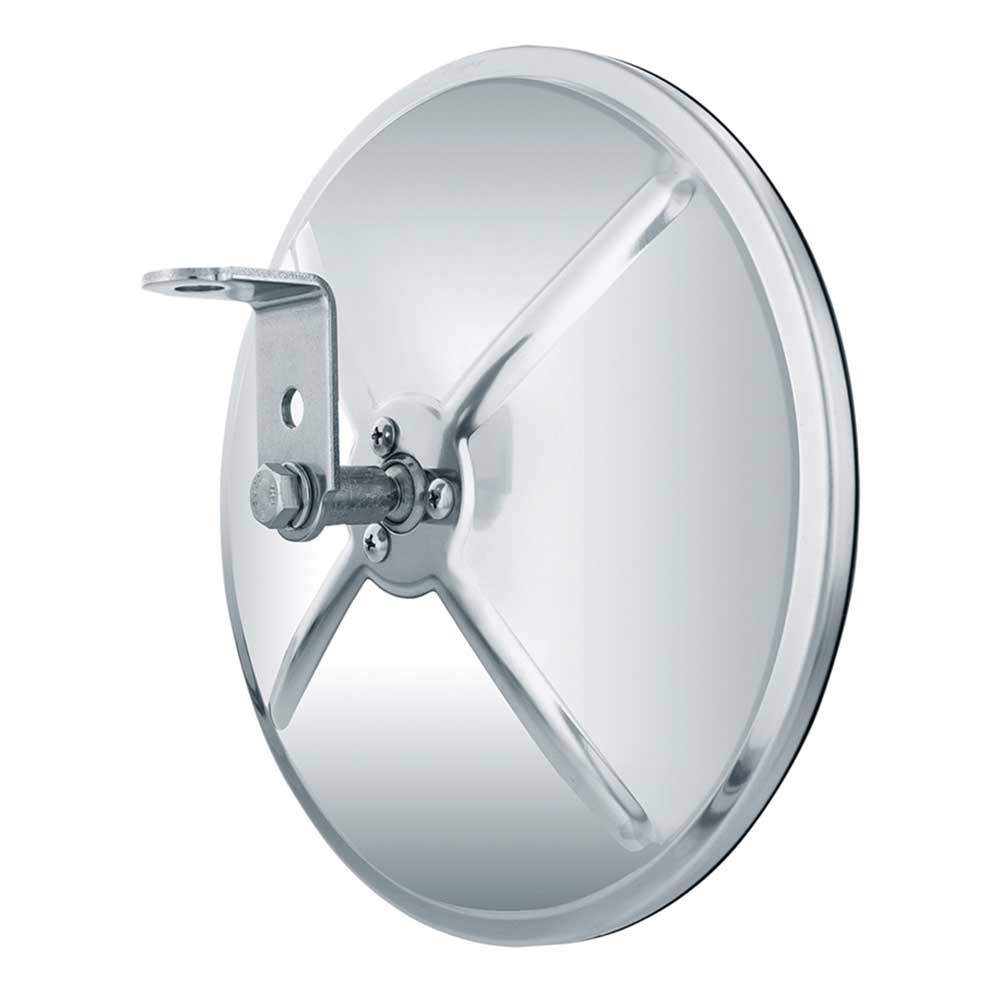 7-1/2" Stainless Steel 320R Convex Mirror with Center Mounting Stud