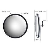 7-1/2" Stainless Steel 320R Convex Mirror with Center Mounting Stud
