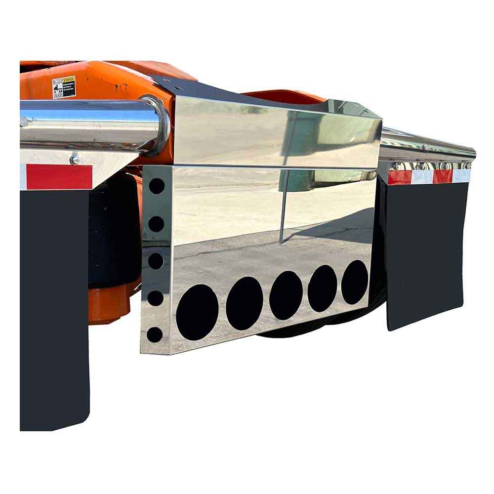 40" x 20" Angled Edge Squared Rear Panel with Five 4" and Ten 3/4" Light Holes
