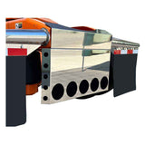 40" x 20" Angled Edge Squared Rear Panel with Five 4" and Ten 3/4" Light Holes