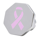 Breast Cancer Tractor and Trailer Air Valve Knob with Pink Ribbon