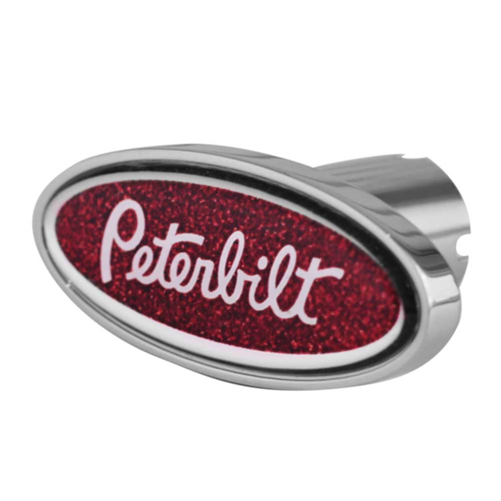 Metallic Red Peterbilt Logo Shaped Tractor & Trailer Air Valve Knob