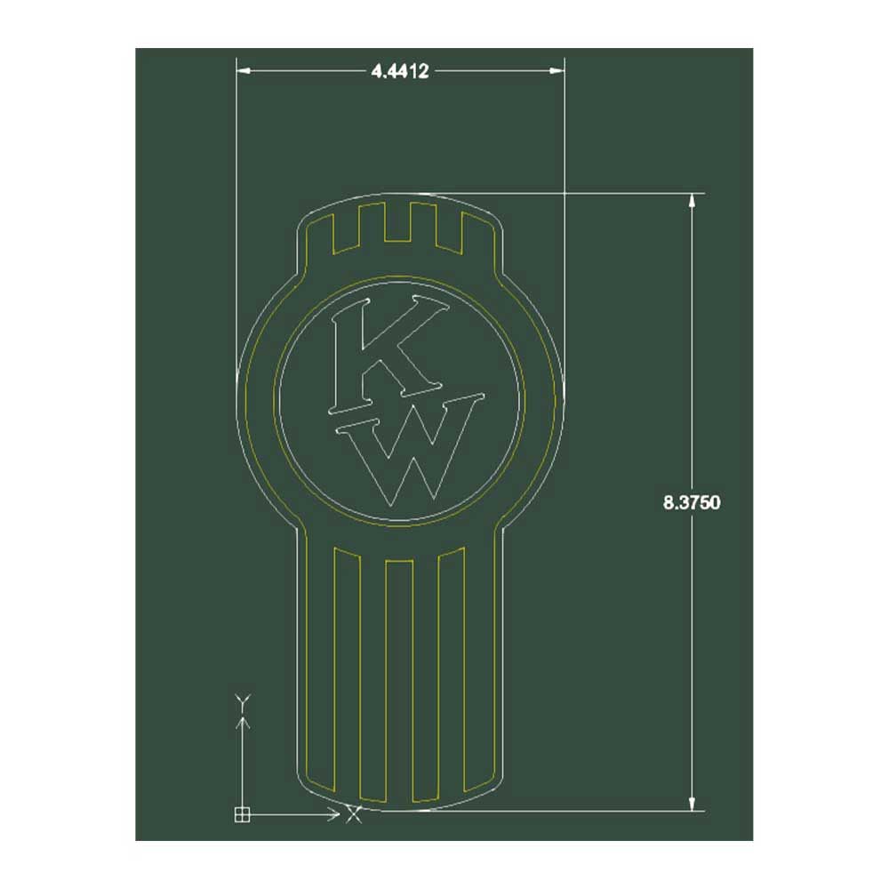 Kenworth Engraved Original Style Emblem