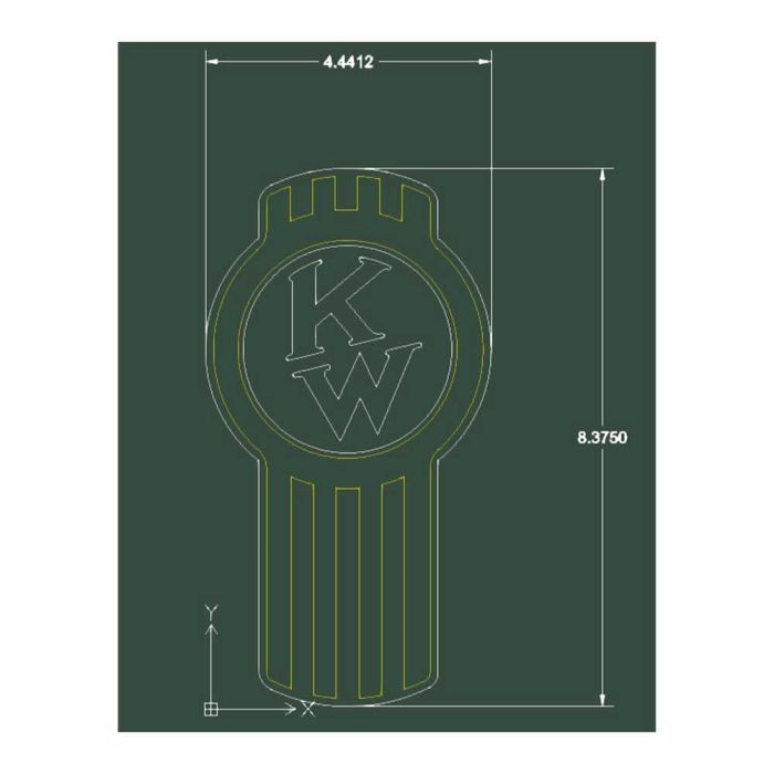 Kenworth Original Style Emblem USA Flag