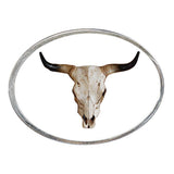 Bullhorn Oval Billet Aluminum with Resin Belt Buckle