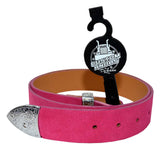 Fushia Suede Leather Belt
