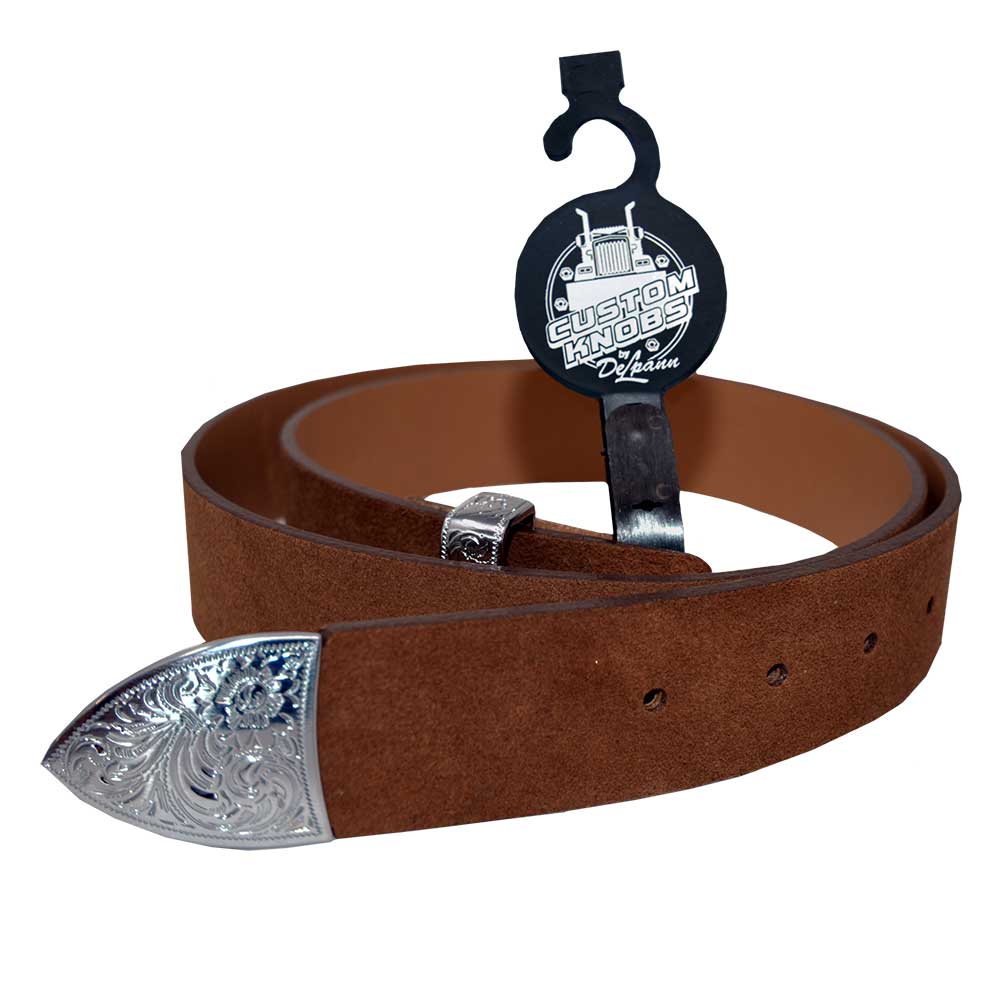 Brown Suede Leather Belt