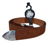 Brown Suede Leather Belt