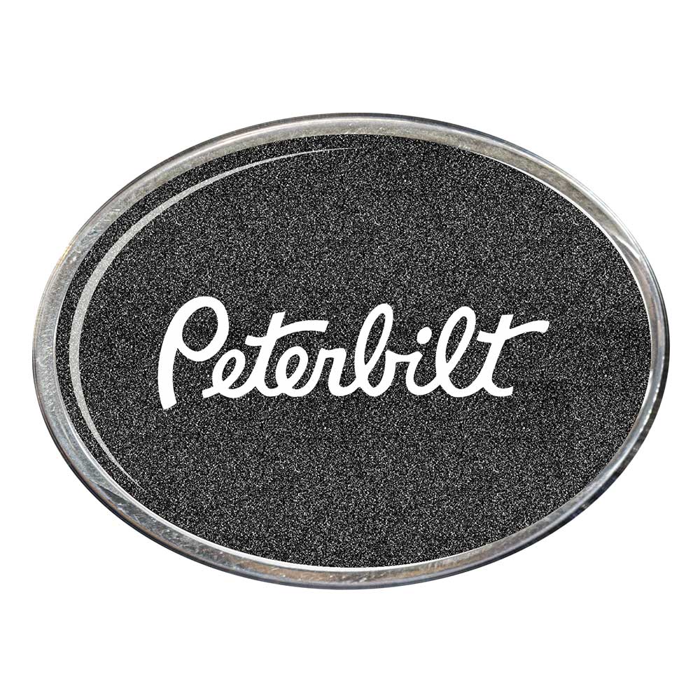 Peterbilt Oval Billet Aluminum with Resin Belt Buckle