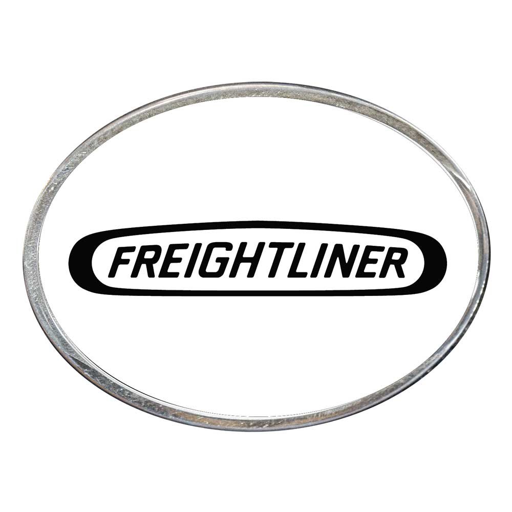 Freightliner Oval Billet Aluminum with Resin Belt Buckle