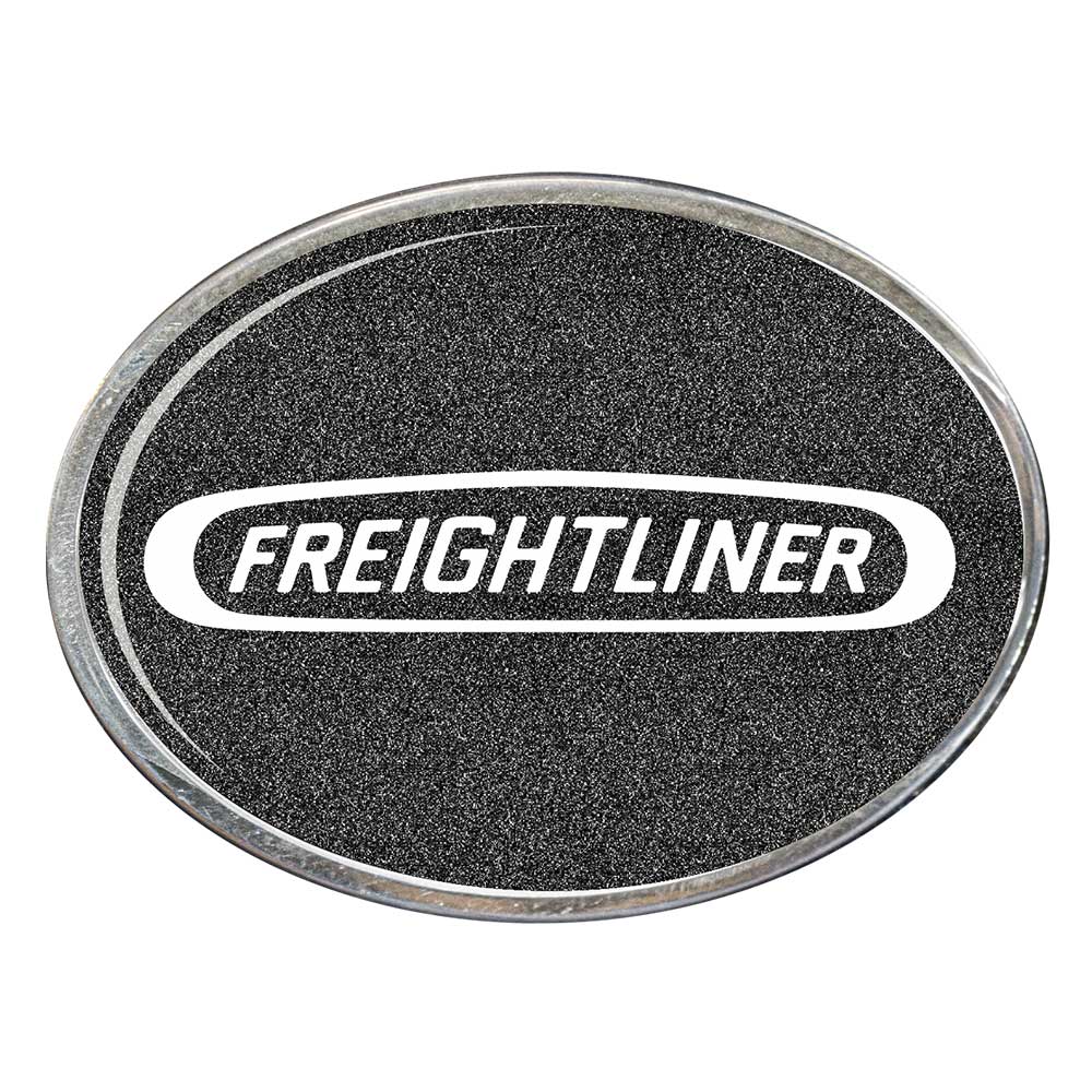 Freightliner Oval Billet Aluminum with Resin Belt Buckle