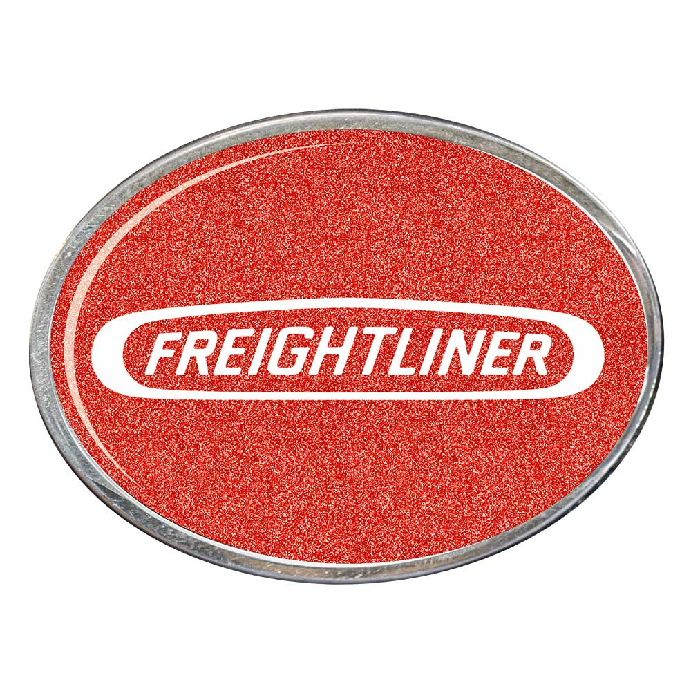 Freightliner Oval Billet Aluminum with Resin Belt Buckle