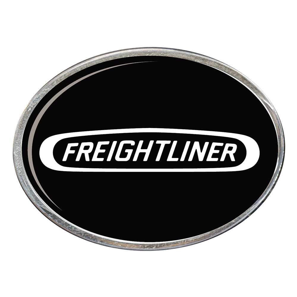 Freightliner Oval Billet Aluminum with Resin Belt Buckle