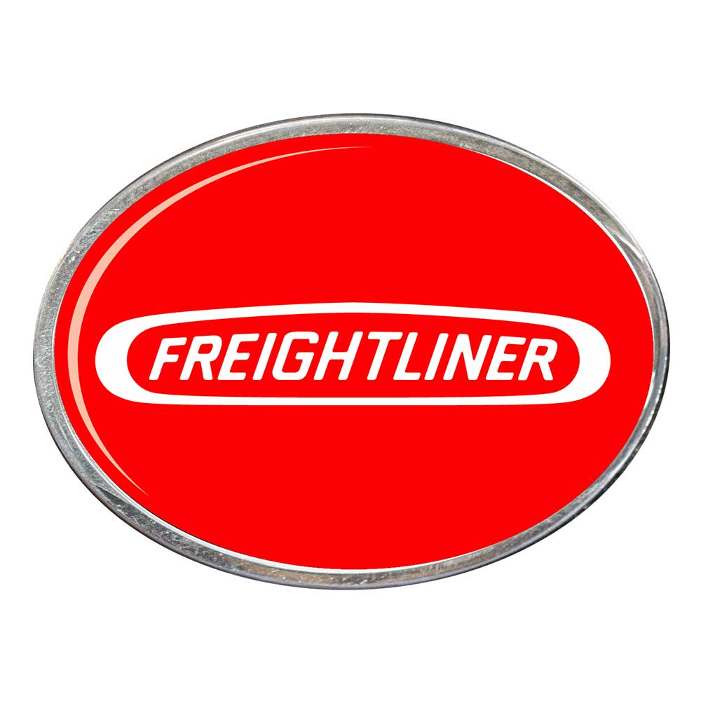 Freightliner Oval Billet Aluminum with Resin Belt Buckle