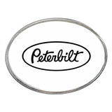 Peterbilt in Oval Billet Aluminum with Resin Belt Buckle