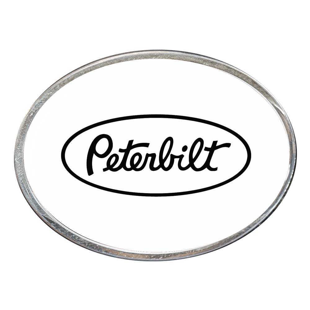 Peterbilt in Oval Billet Aluminum with Resin Belt Buckle