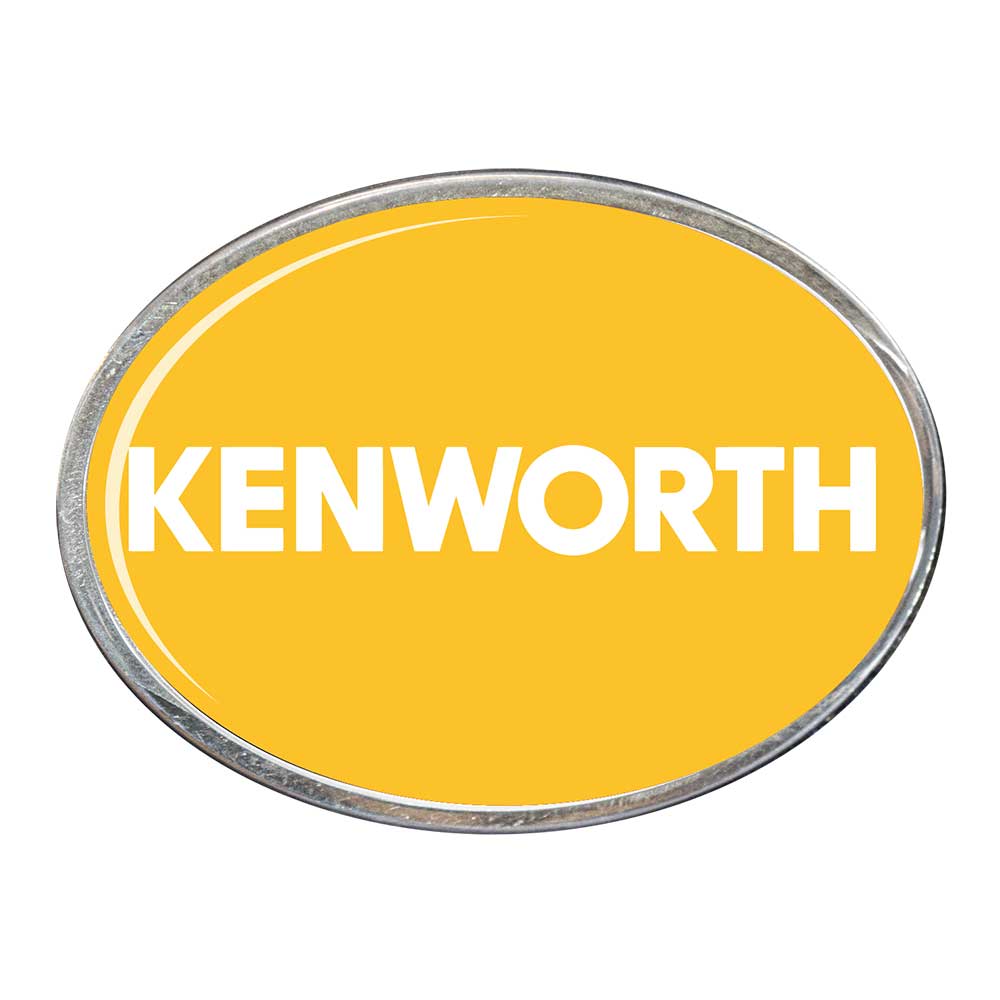 Kenworth Oval Billet Aluminum with Resin Belt Buckle