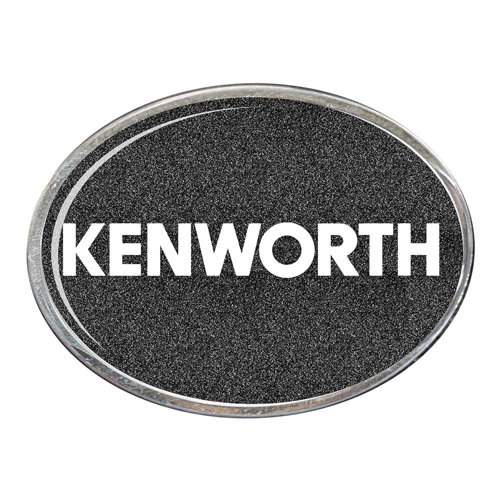 Kenworth Oval Billet Aluminum with Resin Belt Buckle