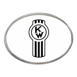Old Style Kenworth Logo Oval Billet Aluminum with Resin Belt Buckle