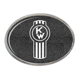 Old Style Kenworth Logo Oval Billet Aluminum with Resin Belt Buckle