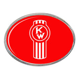 Old Style Kenworth Logo Oval Billet Aluminum with Resin Belt Buckle