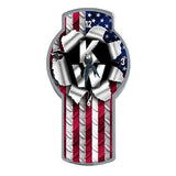 Kenworth USA Flag Chrome Aluminum Clock