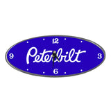 Peterbilt Oval Chrome Aluminum Clock