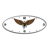 Peterbilt Oval Eagle Chrome Aluminum Clock