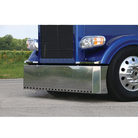 FL Classic 2004-2007 stainless 18" mitered short radius end bumper with 3/4" light cutouts