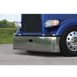 PB 379 Stainless 20" Mitered Short Radius End Bumper with 3/4" Light Cutouts and Tow Hole