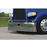 PB 379 Stainless 20" Boxed Short Radius End Bumper with 3/4" Underglow Light Cutouts and Tow Hole
