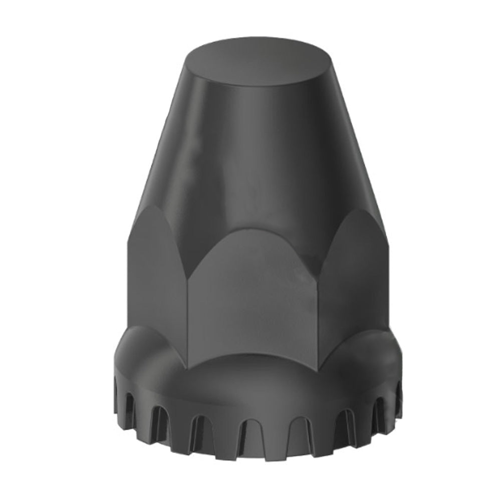 33mm x 2-2/3" Black Flat Top Standard w/Flange Nut Cover Thread On