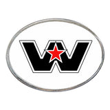 Western Star Oval Billet Aluminum with Resin Belt Buckle
