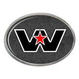 Western Star Oval Billet Aluminum with Resin Belt Buckle