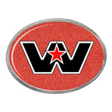 Western Star Oval Billet Aluminum with Resin Belt Buckle