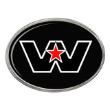 Western Star Oval Billet Aluminum with Resin Belt Buckle