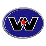 Western Star Oval Billet Aluminum with Resin Belt Buckle