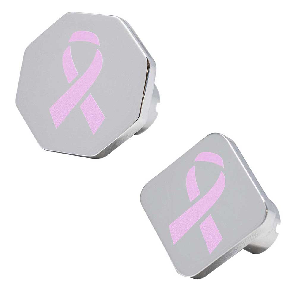 Breast Cancer Tractor and Trailer Air Valve Knob with Pink Ribbon