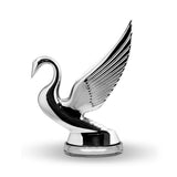 Modern Swan Hood Ornament with LED Glow Base