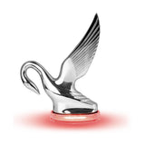 Classic Swan Hood Ornament with LED Glow Base