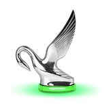 Classic Swan Hood Ornament with LED Glow Base